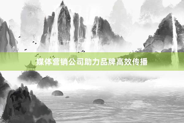 媒体营销公司助力品牌高效传播